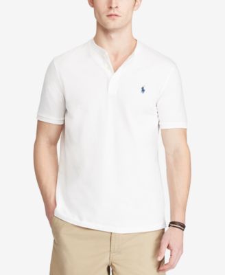 polo featherweight mesh henley