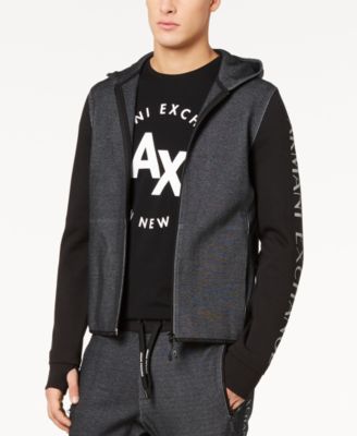 grey armani exchange hoodie