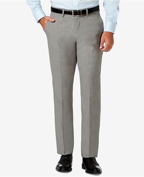 Haggar J M Slim Fit 4 Way Stretch Flat Front Dress Pants Reviews Pants Men Macy S