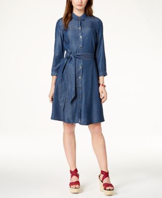 tommy hilfiger denim shirt dress