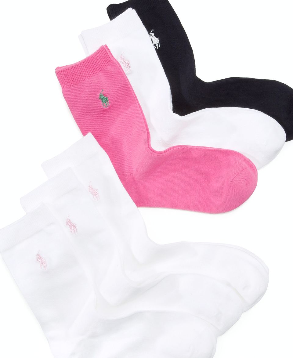 Ralph Lauren Kids Socks, Girls or Little Girls 3 Pack Crew Length