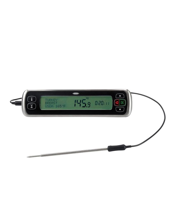 OXO Meat Thermometer, Stainless Steel Digital Leave In ...