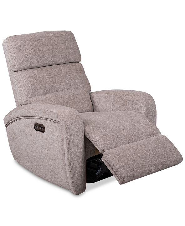 Furniture Stellarae Fabric Power Recliner With Power Headrest And USB