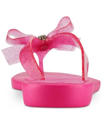 guess tutu bow flip flops rose gold