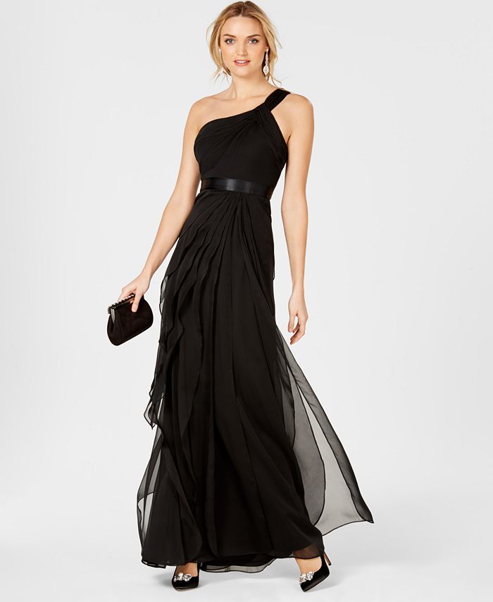 adrianna papell chiffon gown