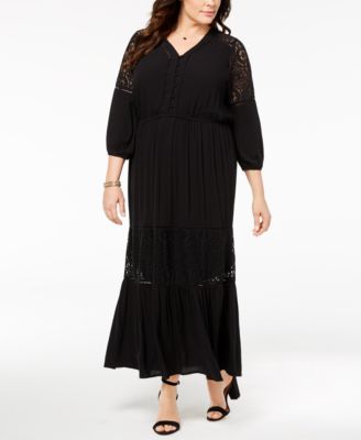 macys black maxi dress