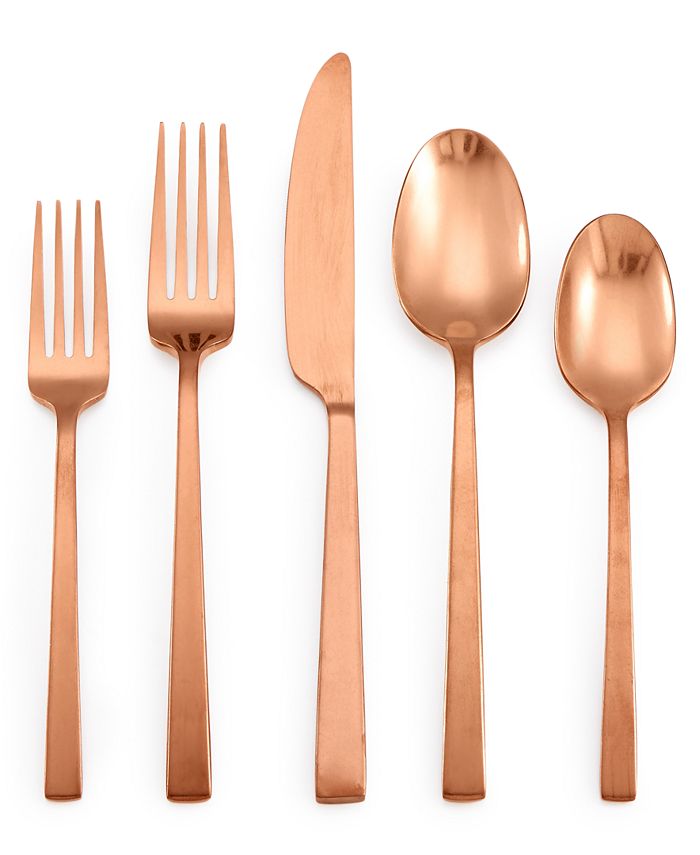 Lucky Brand Rumble Copper 20 Pc Flatware Set Created For Macy S Service For 4 Reviews Flatware Dining Macy S