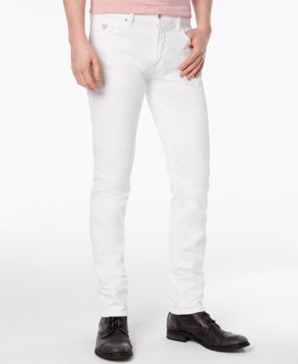 white tapered jeans