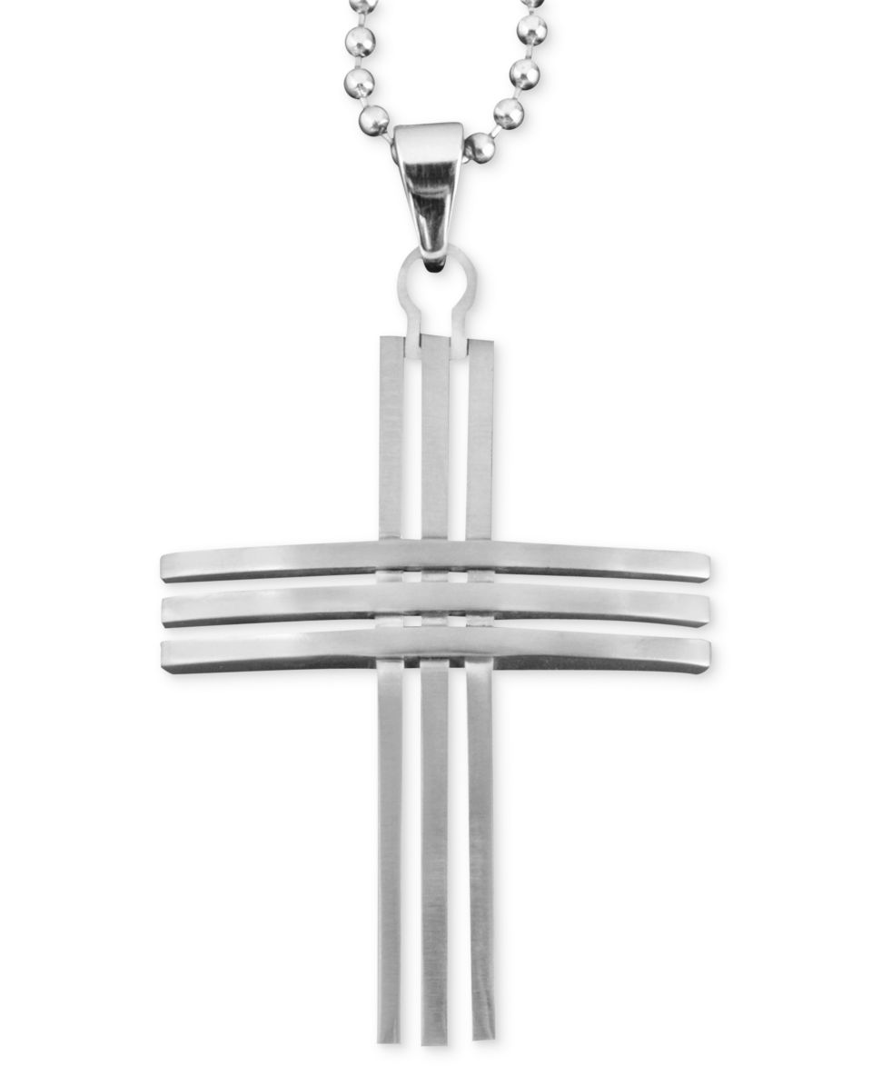 Mens Titanium Necklace, Cross Pendant   Necklaces   Jewelry & Watches