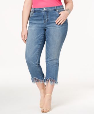 fringe jeans plus size