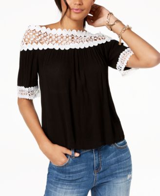 macy's inc off the shoulder tops
