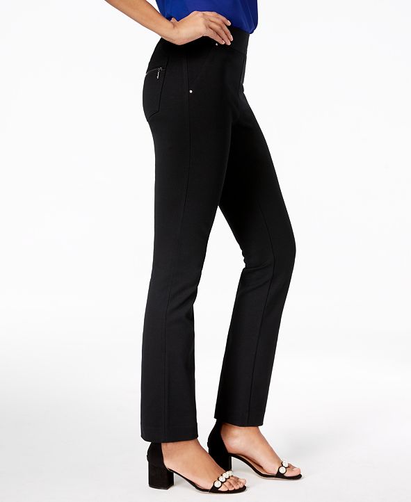 INC International Concepts INC Petite Curvy-Fit Straight-Leg Pants ...