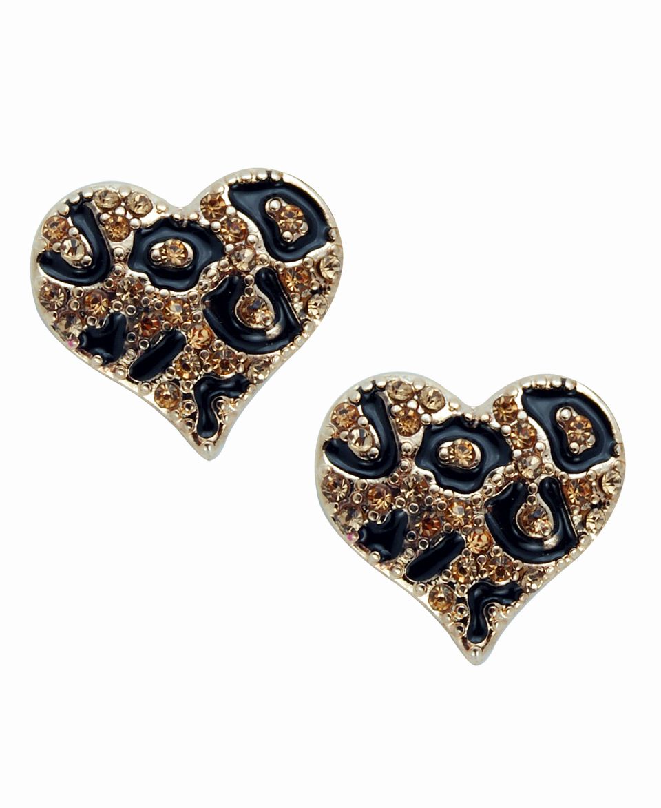 GUESS Necklace, Leopard Print Heart Pendant   Fashion Jewelry