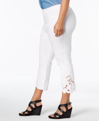 macys plus size crop pants