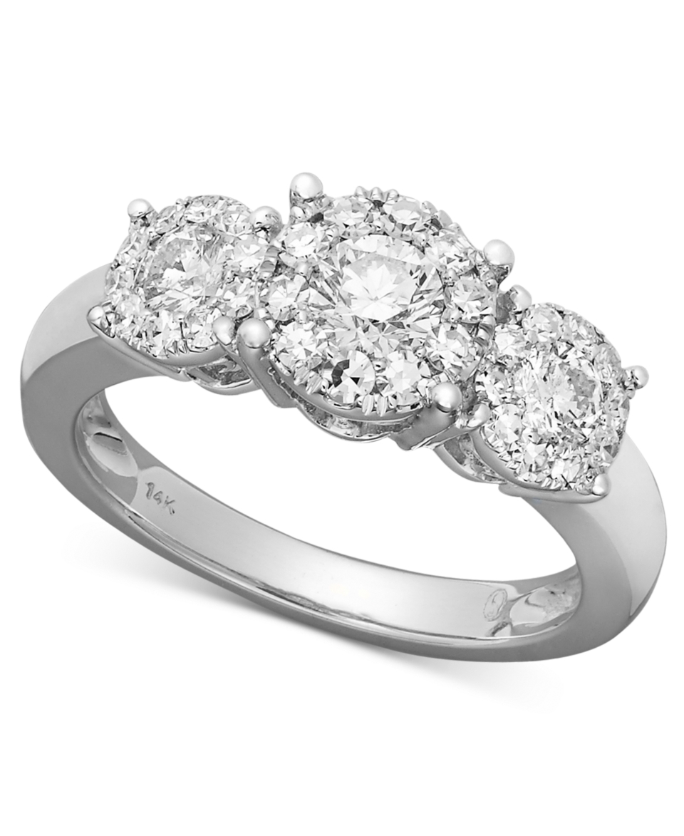   Diamond Ring, 14k White Gold Diamond Engagement Ring (1 ct. t.w