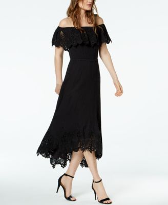 off shoulder cotton maxi dress