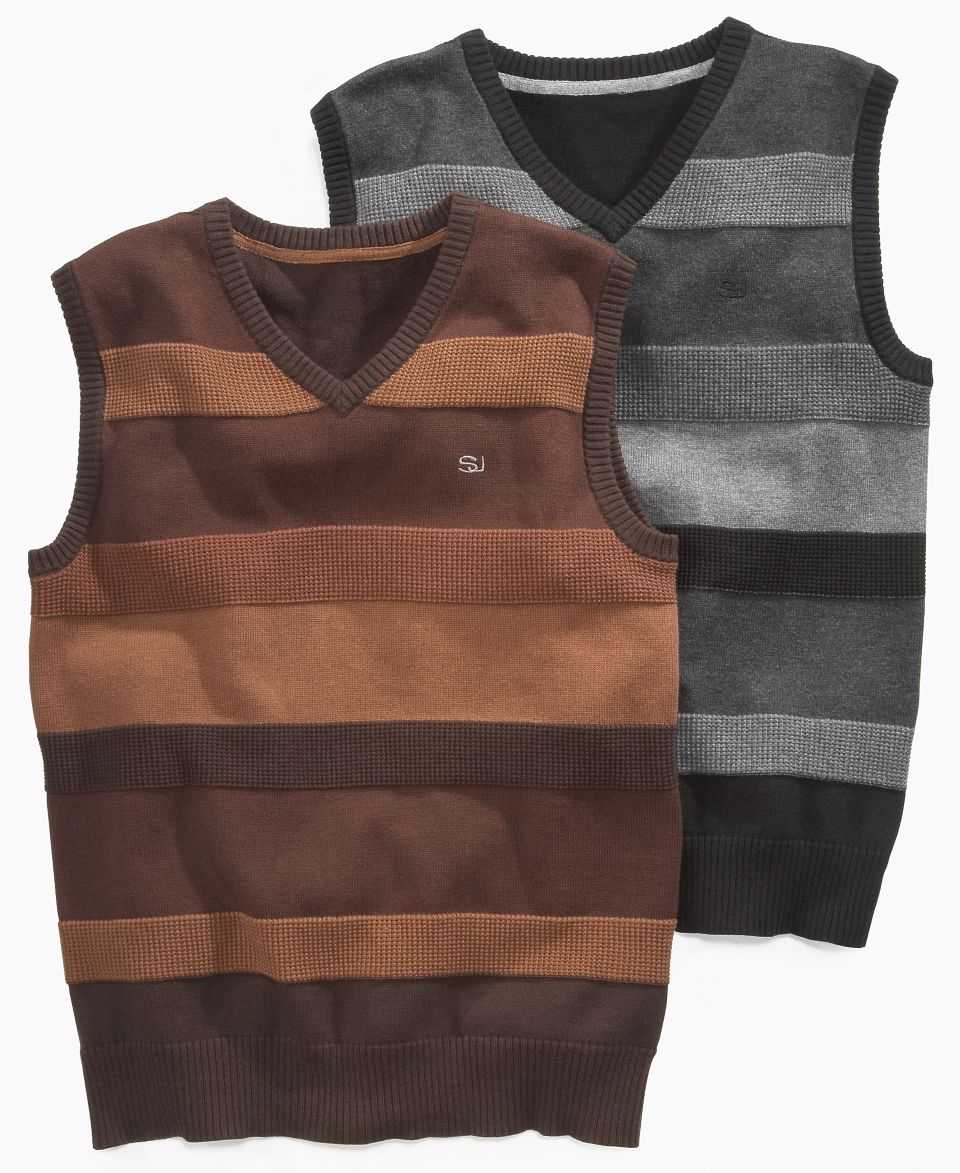 Sean John Kids Vest, Boys Striped Vneck Sweater Vest   Kids