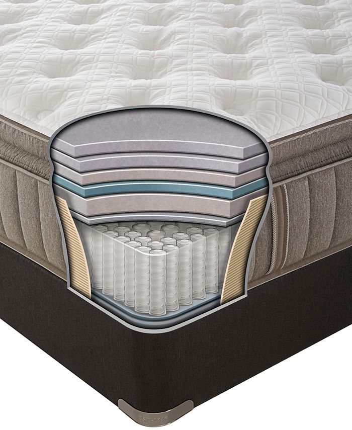 Stearns & Foster Estate Palace 15.5" Luxury Plush Euro Pillow Top Mattress Set King & Reviews