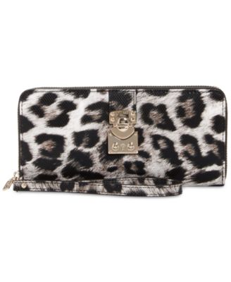 guess leopard wallet