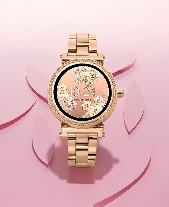 michael kors sofie hr gen 4 rose gold tone smartwatch