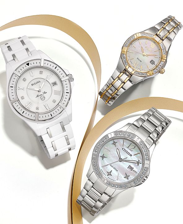 bulova white ceramic watch