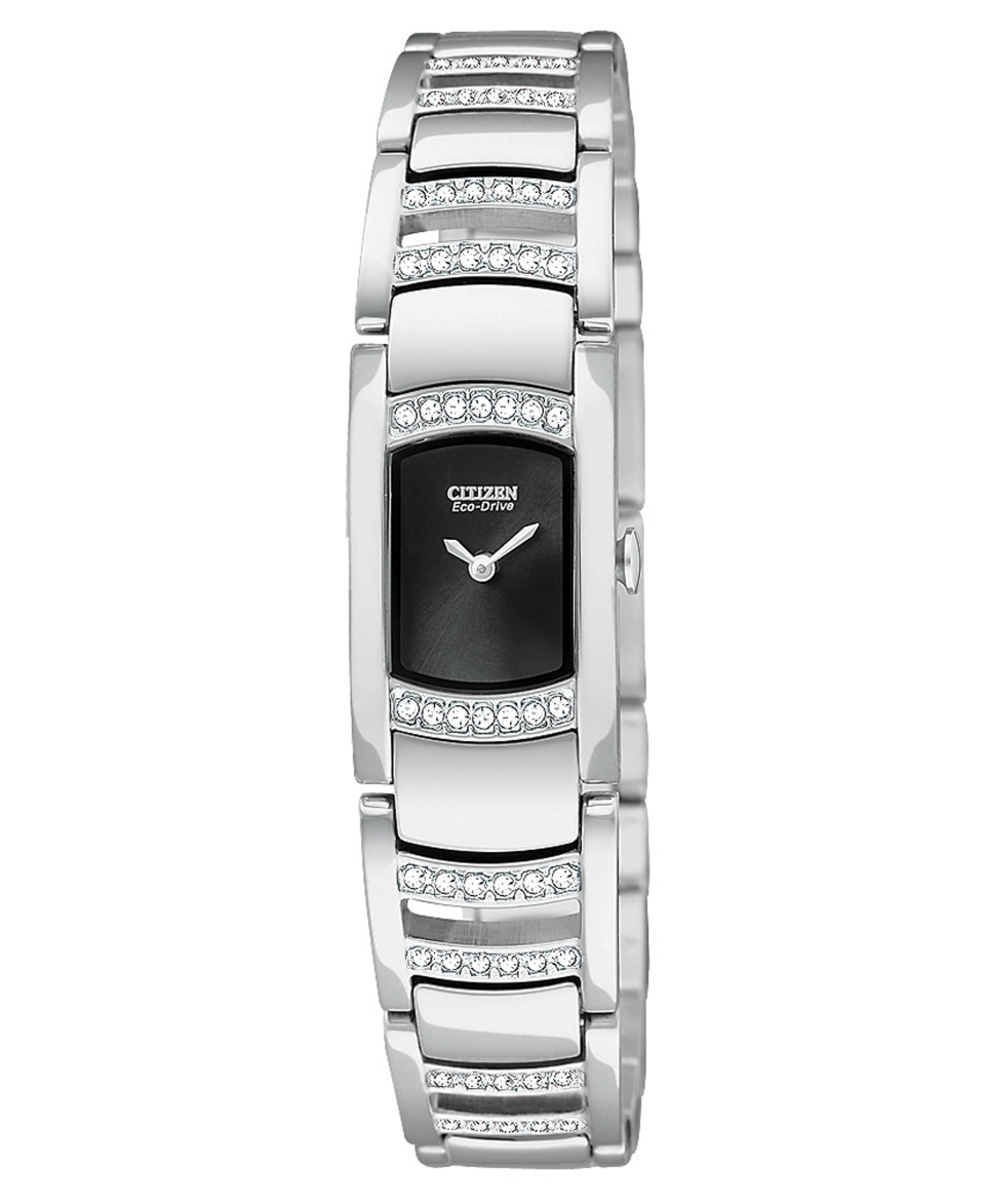 Citizen Watch, Womens Eco Drive Stainless Steel and Crystal Bracelet