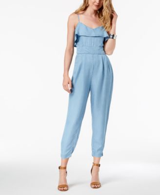 macys denim jumpsuit