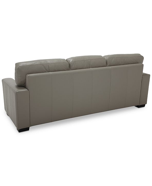 Furniture Ennia 82" Leather Queen Sleeper Sofa, Created for Macy's