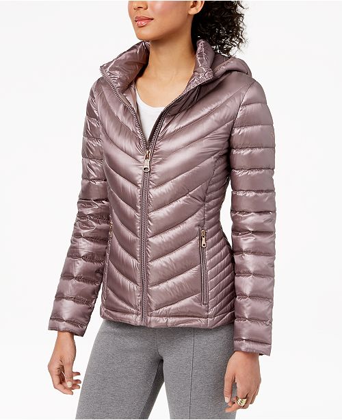 Calvin Klein Chevron Packable Down Puffer Coat, Created For Macy's Reviews  Coats Jackets Women Macy's 