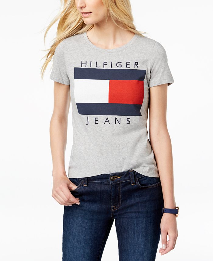 Tommy Hilfiger Cotton Embroidered Logo T Shirt Created Tommy Hilfiger Cotton Embroidered Logo T Shirt Created