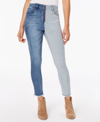 two tone skinny jeans