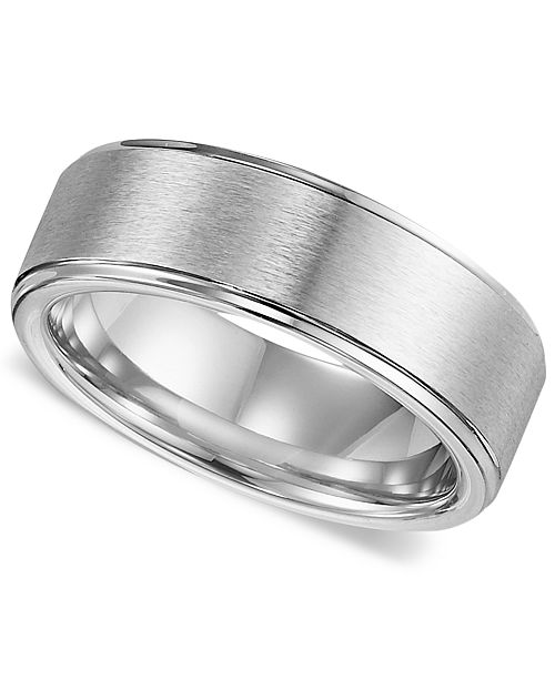 Triton Men S Cobalt Ring Comfort Fit Wedding Band Reviews Rings Jewelry Watches Macy S