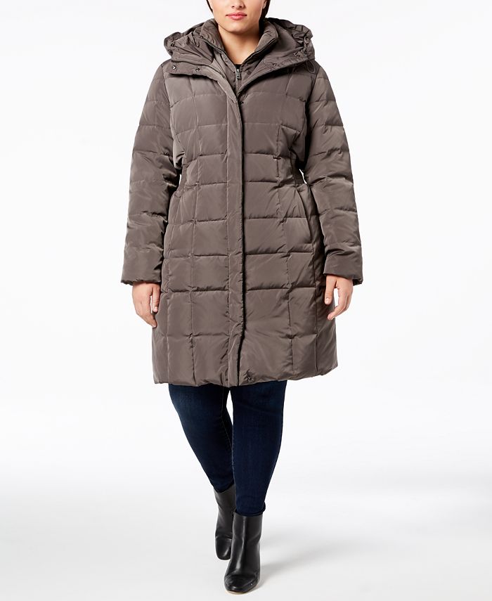Cole Haan Signature Plus Size Layered Down Puffer Coat & Reviews