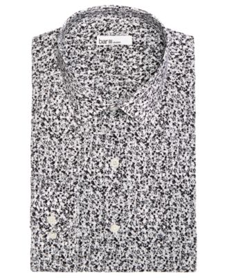 black and white floral dress shirt