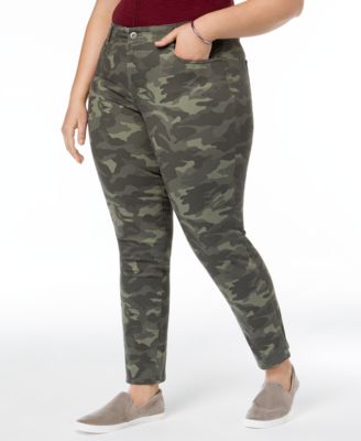 plus size camouflage jeans