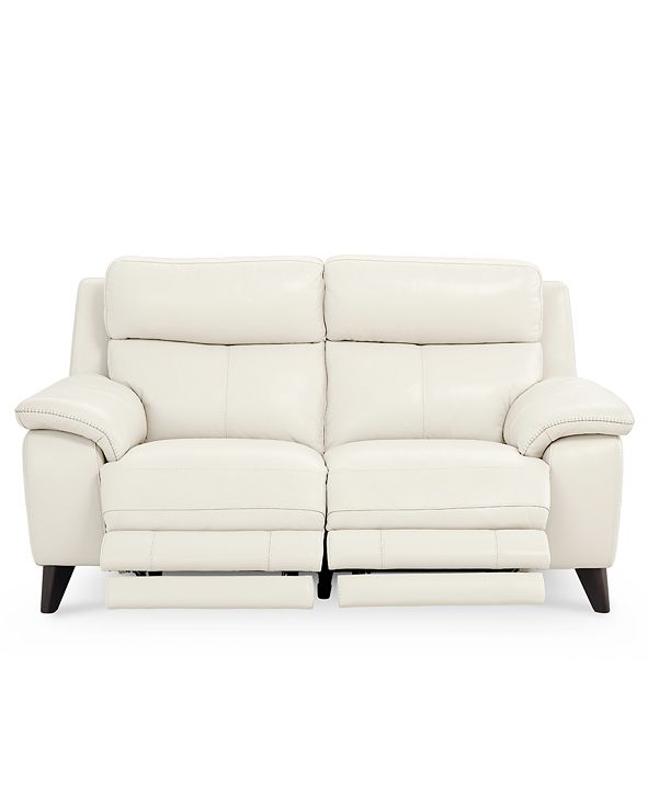 Furniture Milany 69" Leather Power Reclining Loveseat with Power