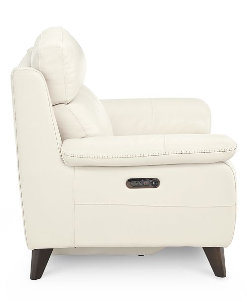 Furniture Milany 46 Leather Power Recliner With Power Headrest And Usb Power Outlet Created For Macy S Reviews Recliners Furniture Macy S