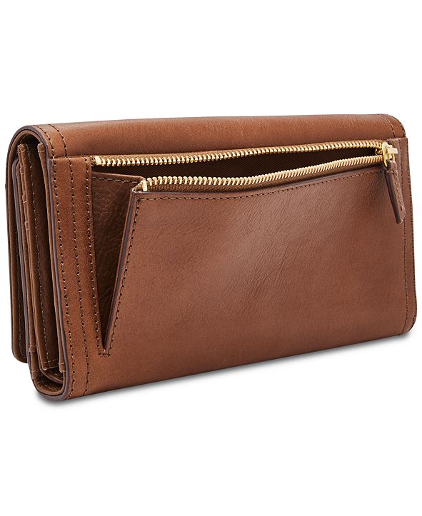 Fossil Women's Logan Leather Flap Wallet & Reviews Women Macy's