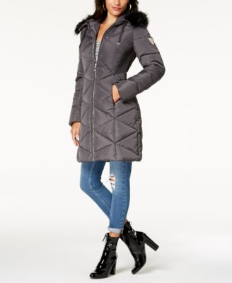 macys womens guess coats