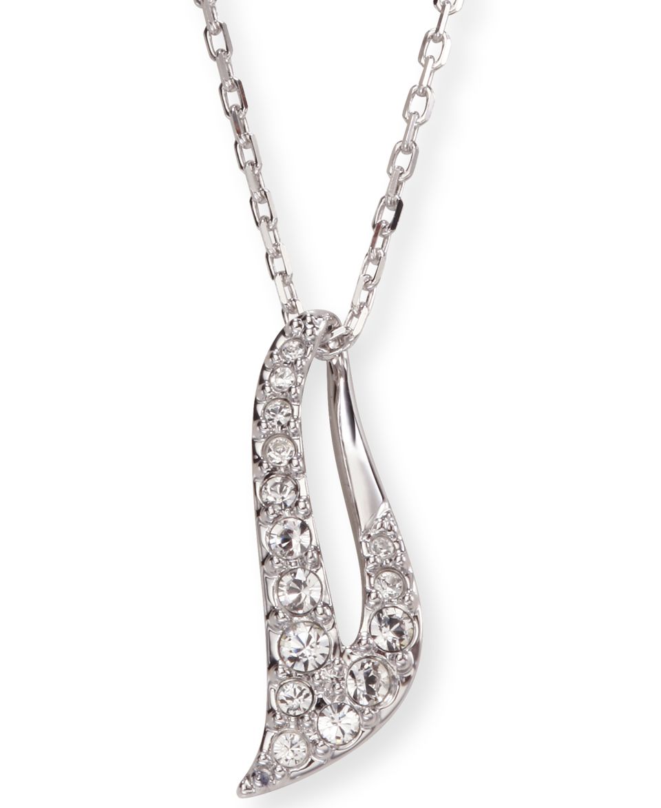 Swarovski Necklace, Rhodium Plated Crystal Pendant Necklace