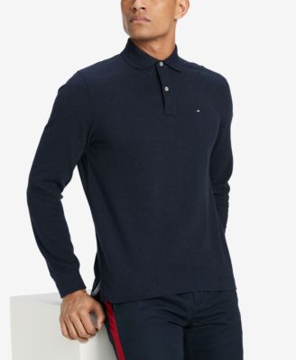 mens long sleeve tommy hilfiger polo