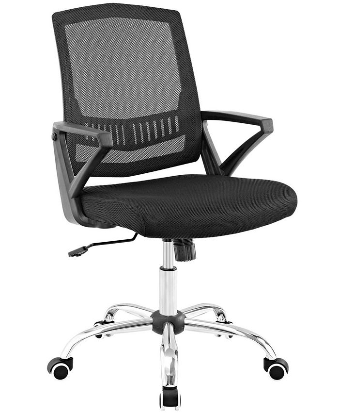 modway proceed mid back upholstered fabric office chair reviews furniture macy s