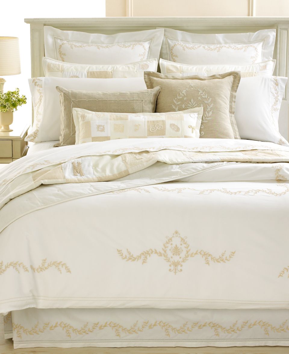 CLOSEOUT Martha Stewart Collection Bedding, Trousseau Crest 