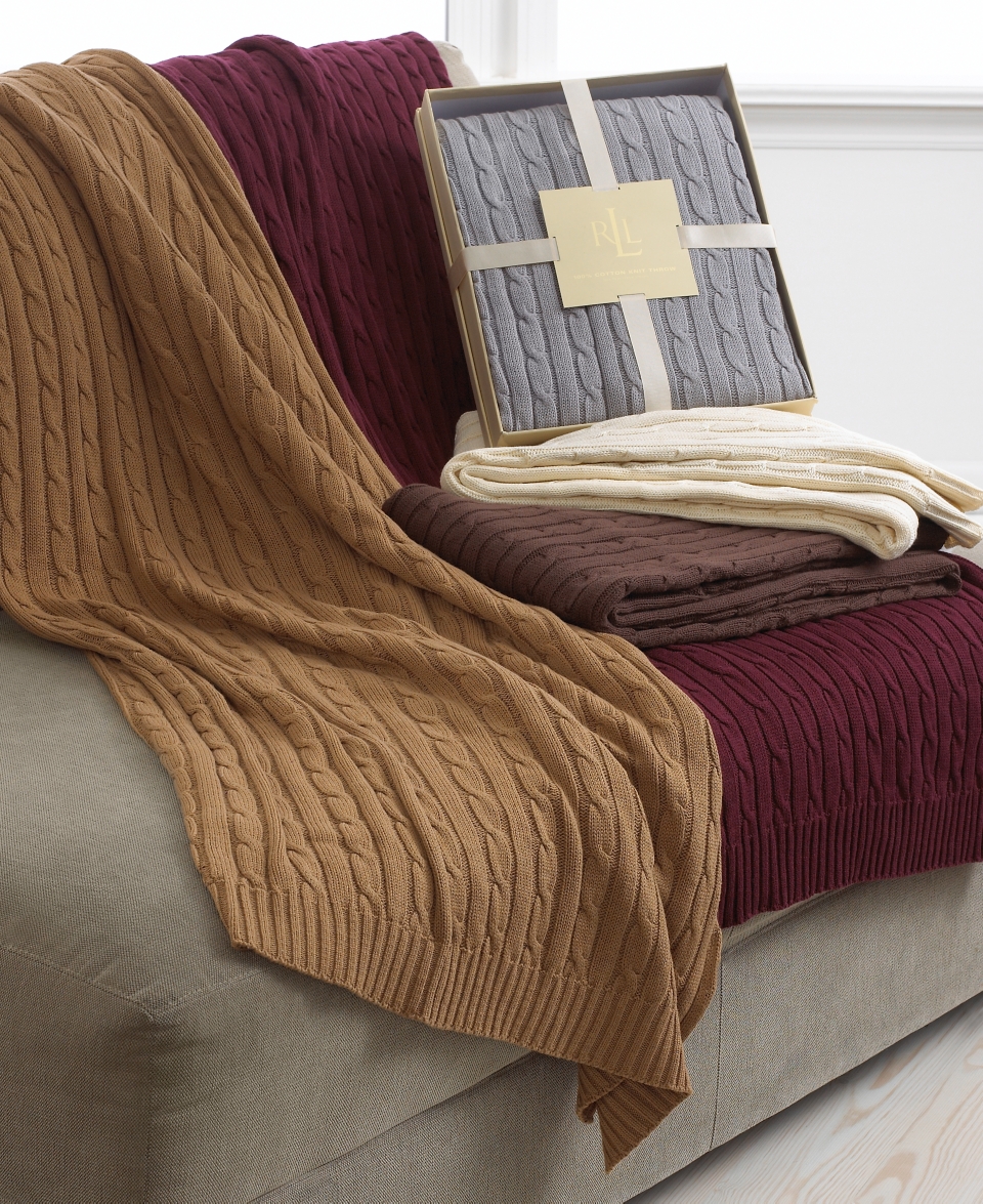 Lauren Ralph Lauren Blanket, Cable Knit Throw