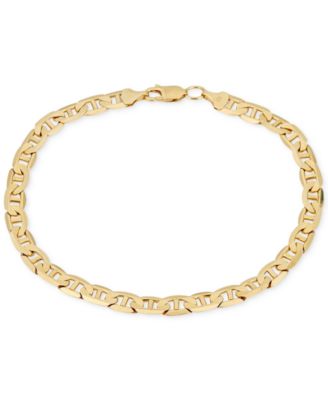 gold open link chain bracelet