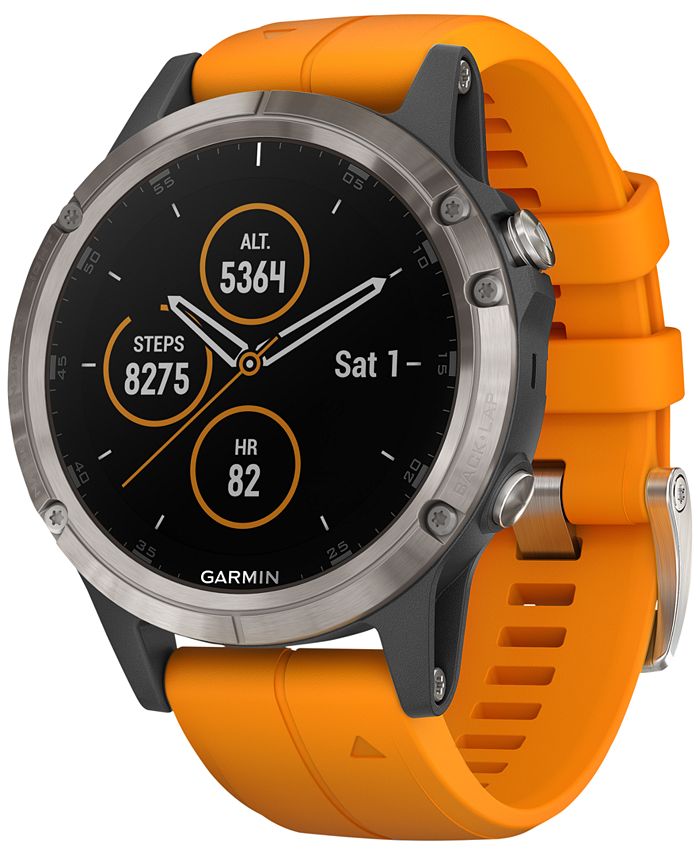 fenix 5 plus orange band