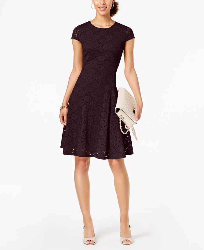 Alfani Petite Lace Fit & Flare Dress, Created for Macy's & Reviews ...