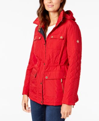 michael kors hooded quilted anorak coat