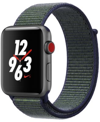 apple watch series 3 nike  aluminum 42mm case with sport loop