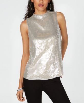 macy's inc sequin tops